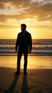 Liam Hemsworth Beach Sunset