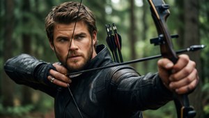 Liam Hemsworth Hunger Games Bow