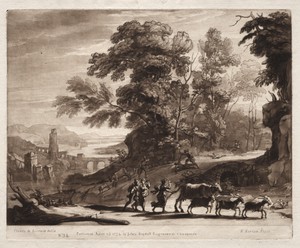 Liber Veritatis:  No. 34, Peasants with Cattle attacked by Bandits