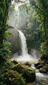 Liberia Rainforest Waterfall