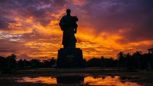 Liberty at Sunset