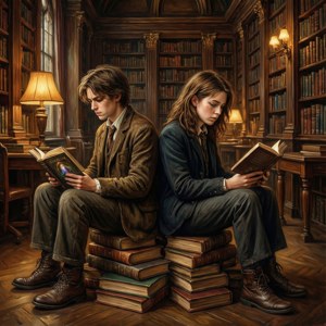 Library Besties Reading