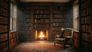 Library Fireplace