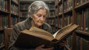 Library Grandma Reading