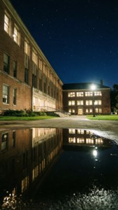 Library Night Reflection