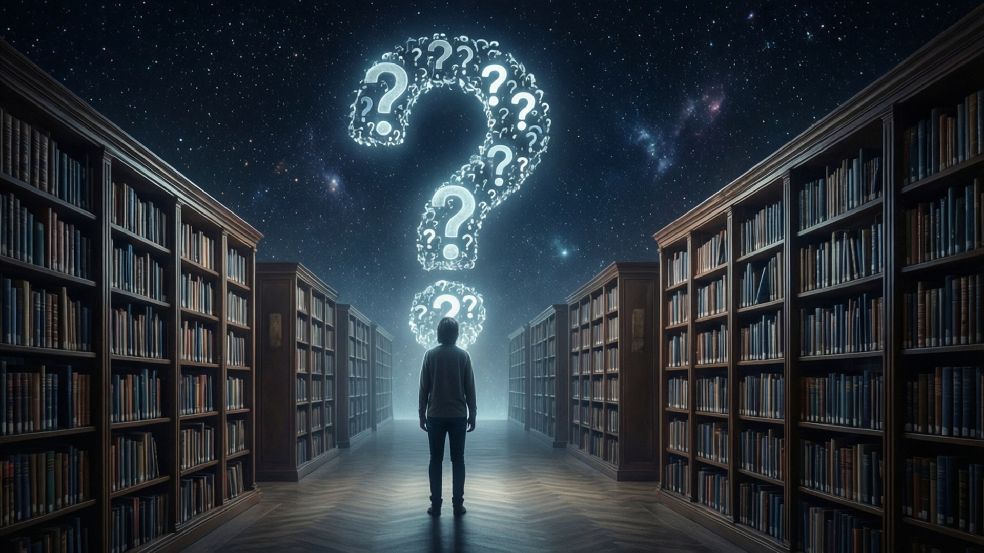 Library of Infinite Questions by Wallpapers.art Studio