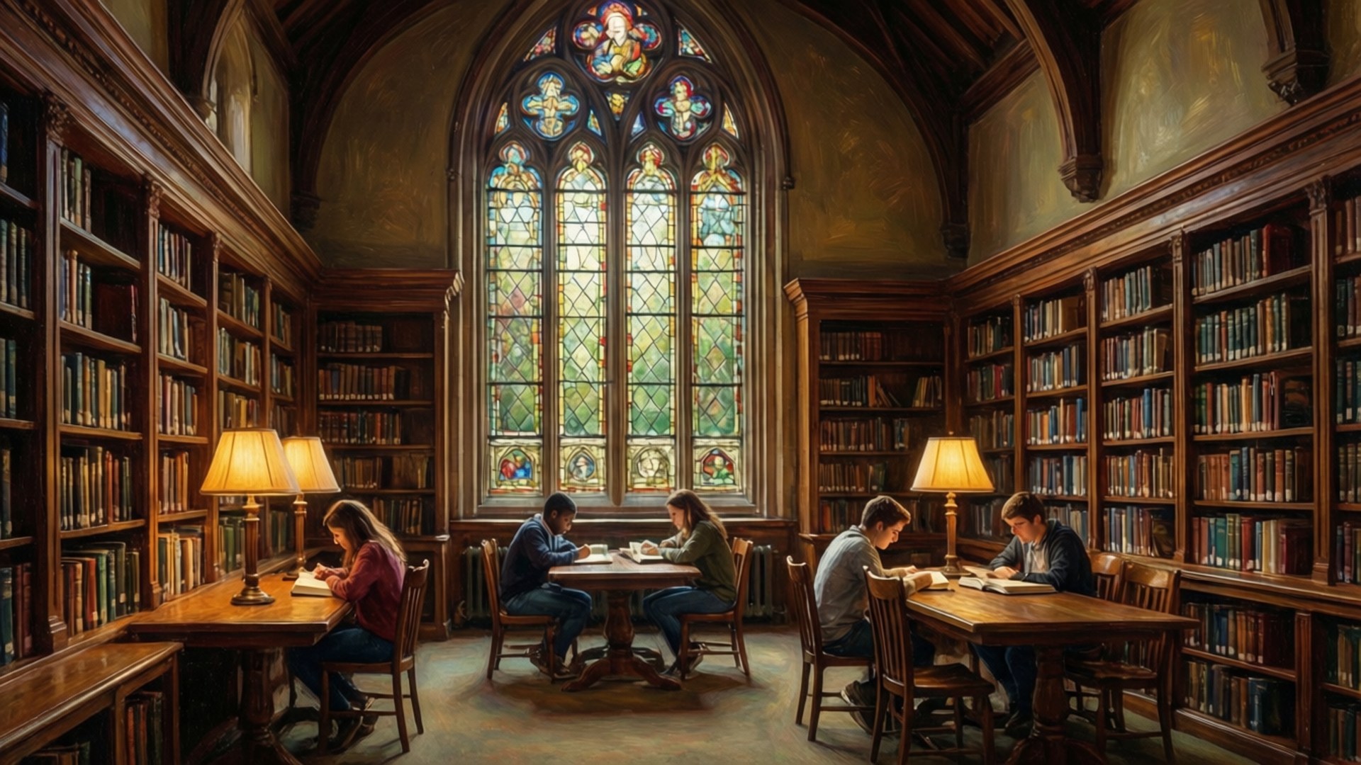 Library of Knowledge by Wallpapers.art Studio