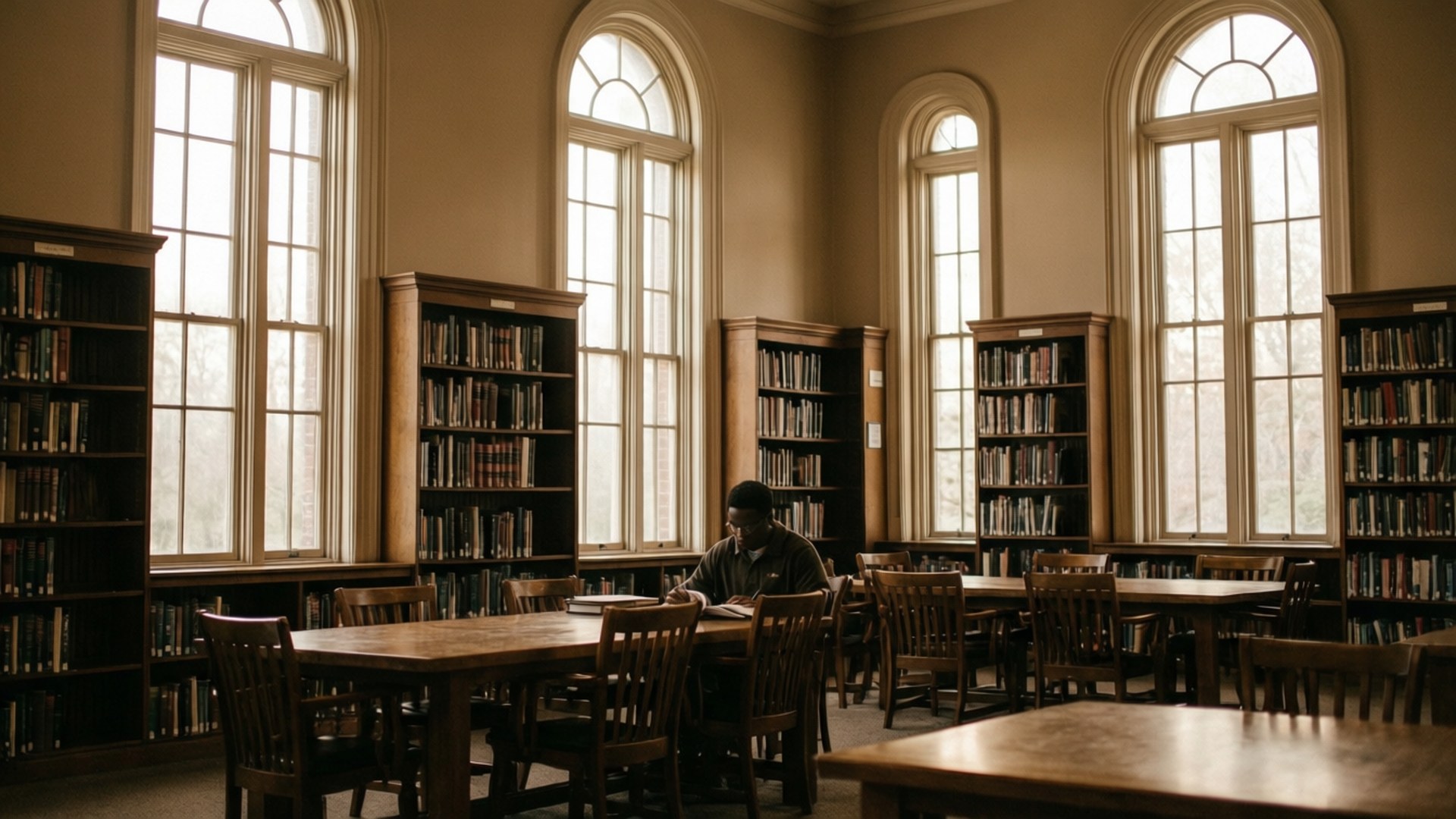 Library Scholar's Haven by Wallpapers.art Studio
