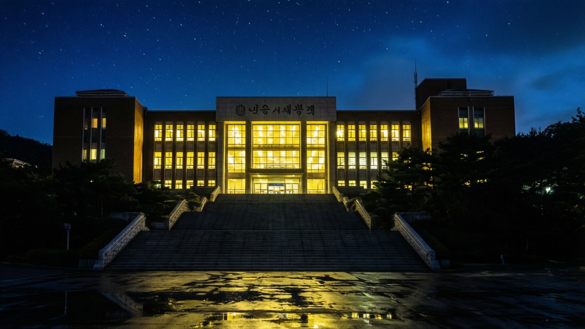 Library Under the Stars by Wallpapers.art Studio