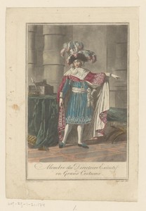 Lid van het Directoire in groot kostuum