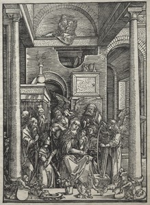 Life of the Virgin:  Adoration of the Virgin and Child by Saints and Angels