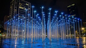Light Towers at Night