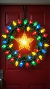 Light Wreath Door