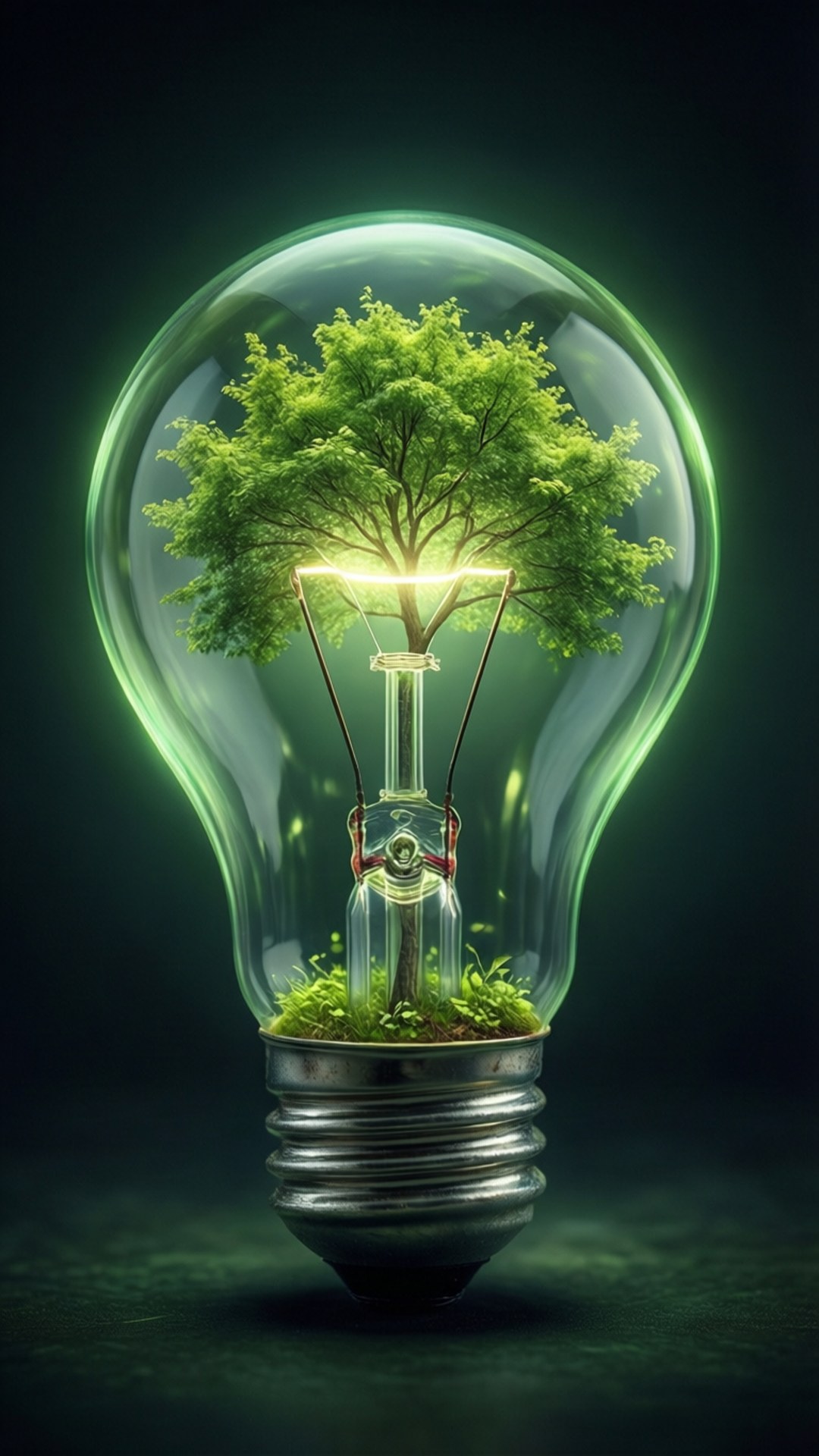Lightbulb Tree Concept by Wallpapers.art Studio