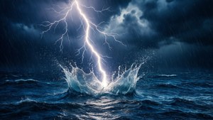 Lightning Over Ocean