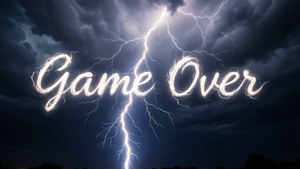 Lightning Storm Game Over