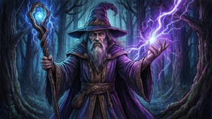 Lightning Wizard Cool Drawing