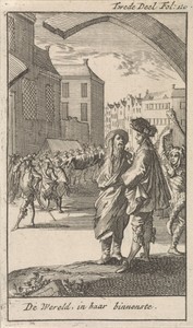 Lijkstoet met een nar op de voorgrond