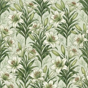 Lily Botanical Pattern