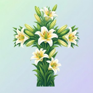 Lily Cross Vector
