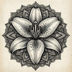 Lily Mandala Lines