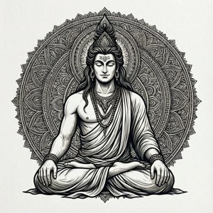 Line Art Adiyogi
