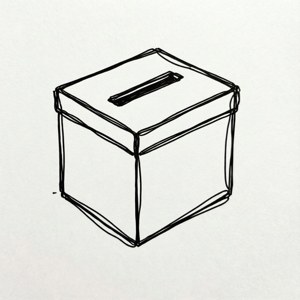 Line Art Ballot Box