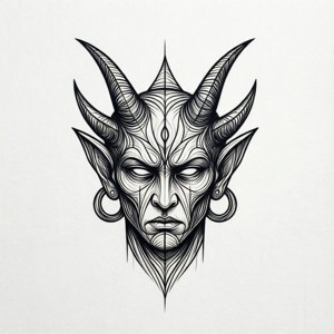 Line Art Baphomet