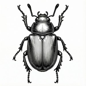 Line Art Beetle