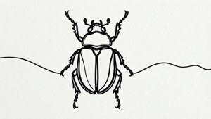 Line Art Beetle