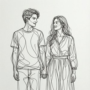 Line Art Bestie Hands