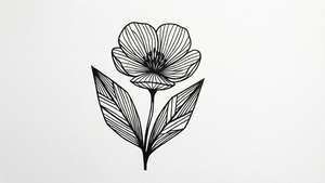Line Art Birthday Bloom