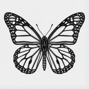Line Art Butterfly