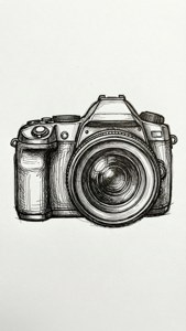 Line Art Camera Doodle