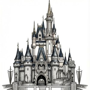 Line Art Castle