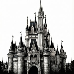 Line Art Castle