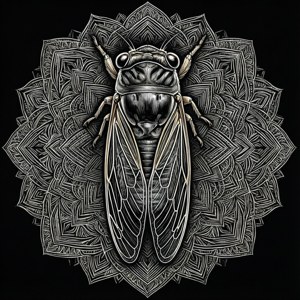 Line Art Cicada