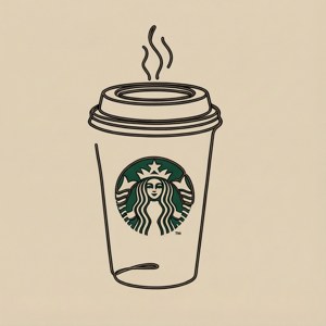 Line Art Coffee Cup