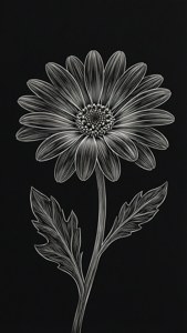 Line Art Daisy