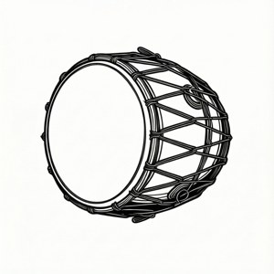 Line Art Dhol