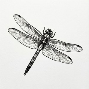 Line Art Dragonfly