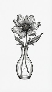 Line Art Dried Bloom