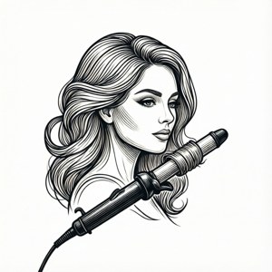 Line Art Face Curling