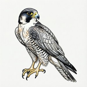 Line Art Falcon