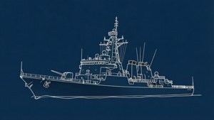 Line Art Frigate