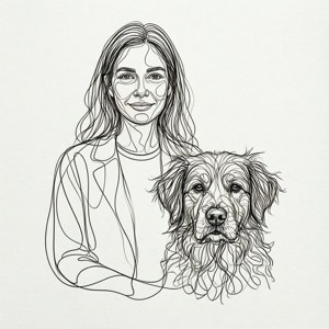 Line Art Fur Mama