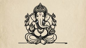 Line Art Ganesha