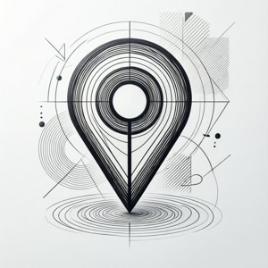 Line Art Geometric Pin
