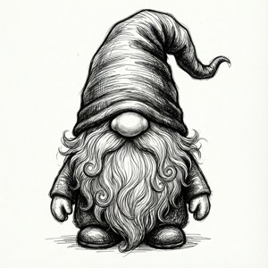 Line Art Gnome