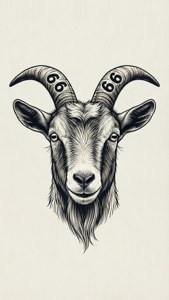 Line Art Goat